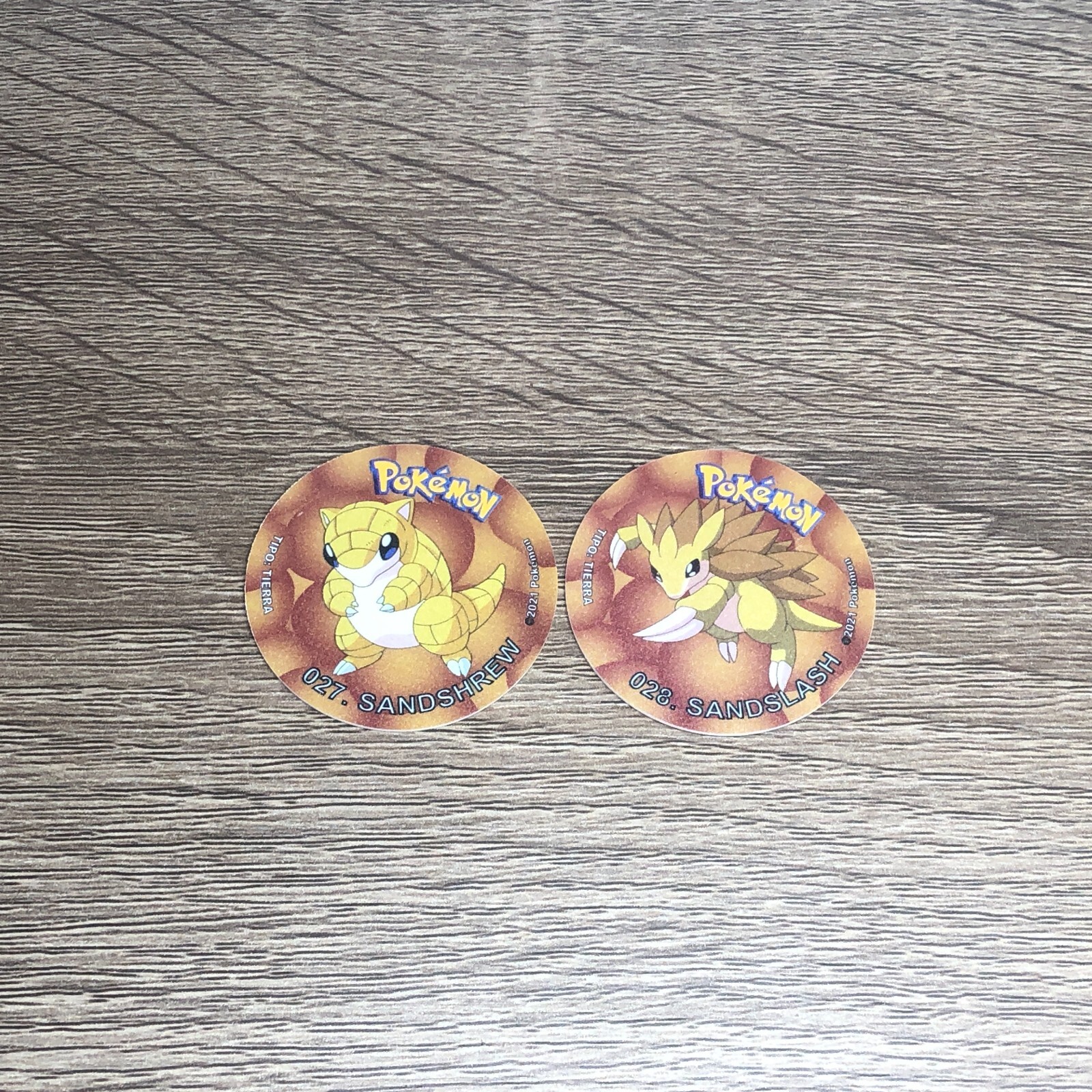 Pokemon Pogs Lot Sandshrew Sandslash Tazos Sabritas Nintendo 2021 Mexico 2
