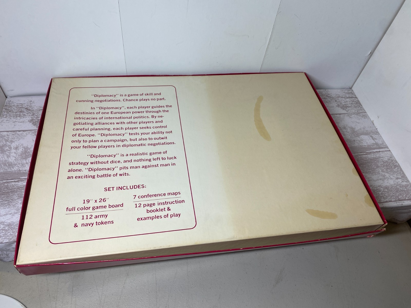 Diplomacy Board Game by Games Research 1971 Model 9100 Edition Vintage Complete