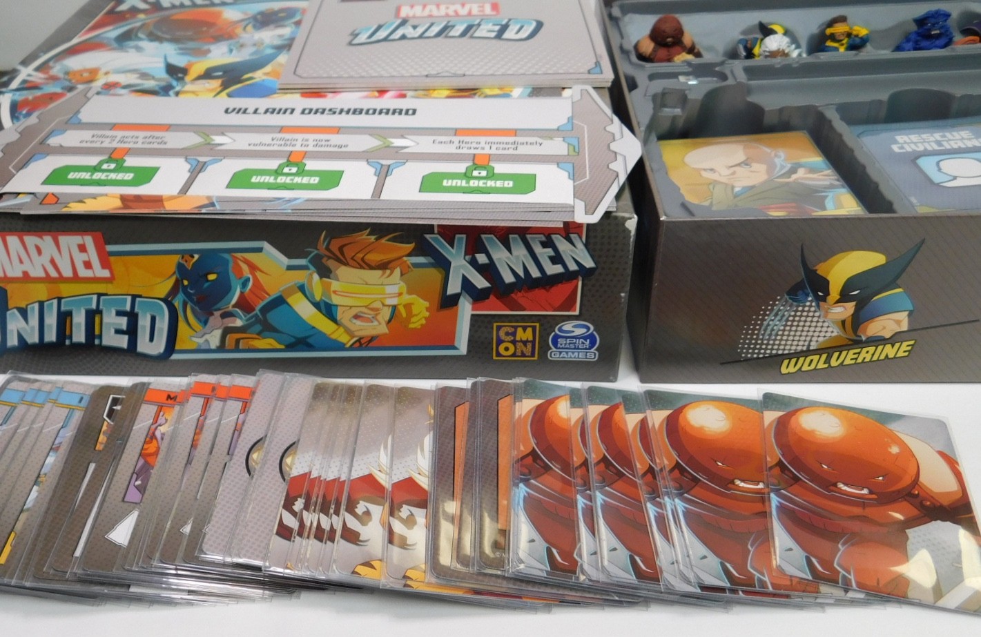 Well Painted Marvel United X-men Core Game CMON & Spin Master