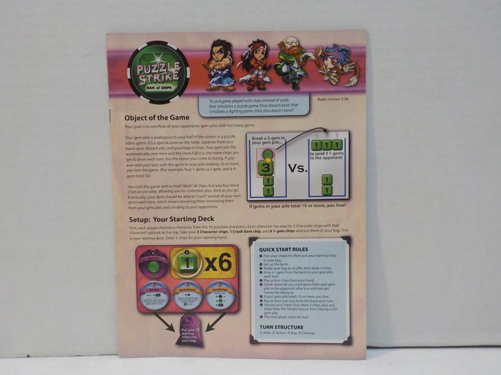 G507 Puzzle Strike Bag of Chips Third Edition 2010 Sirlin Games Excellent