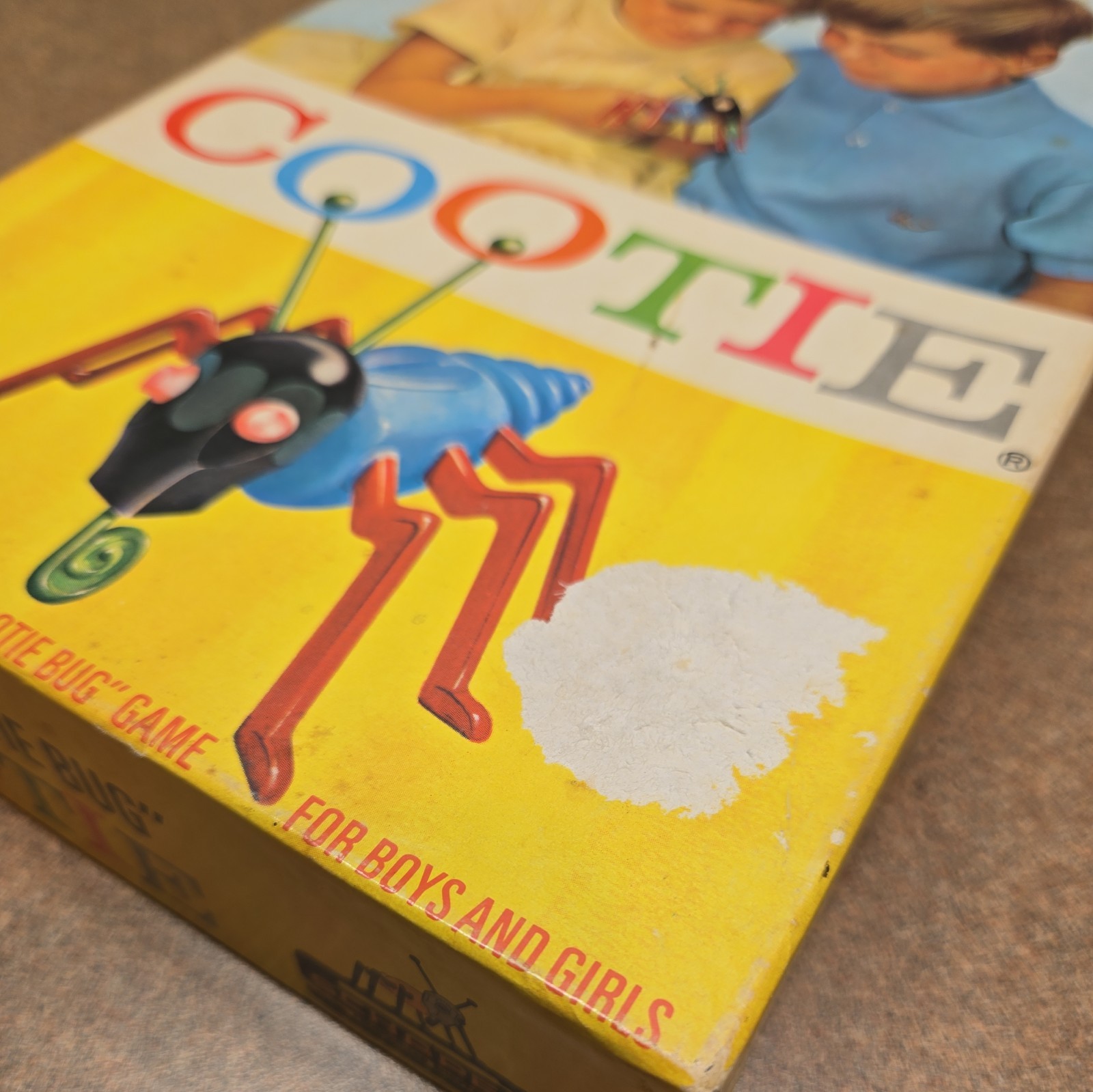 Vintage 1966 Schaper Build A COOTIE Bug Game Complete Nice Box