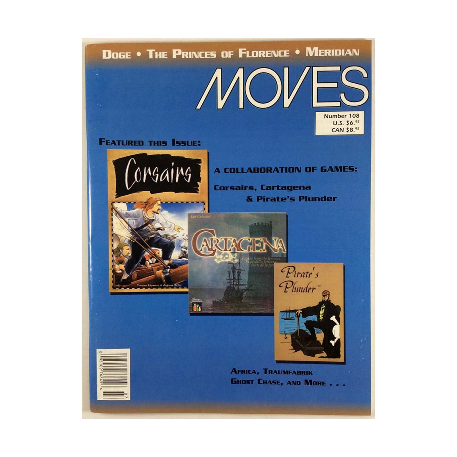 SPI Moves Magazine #108 “Corsairs, Cartagena & Pirate’s Plunder” Mag VG+