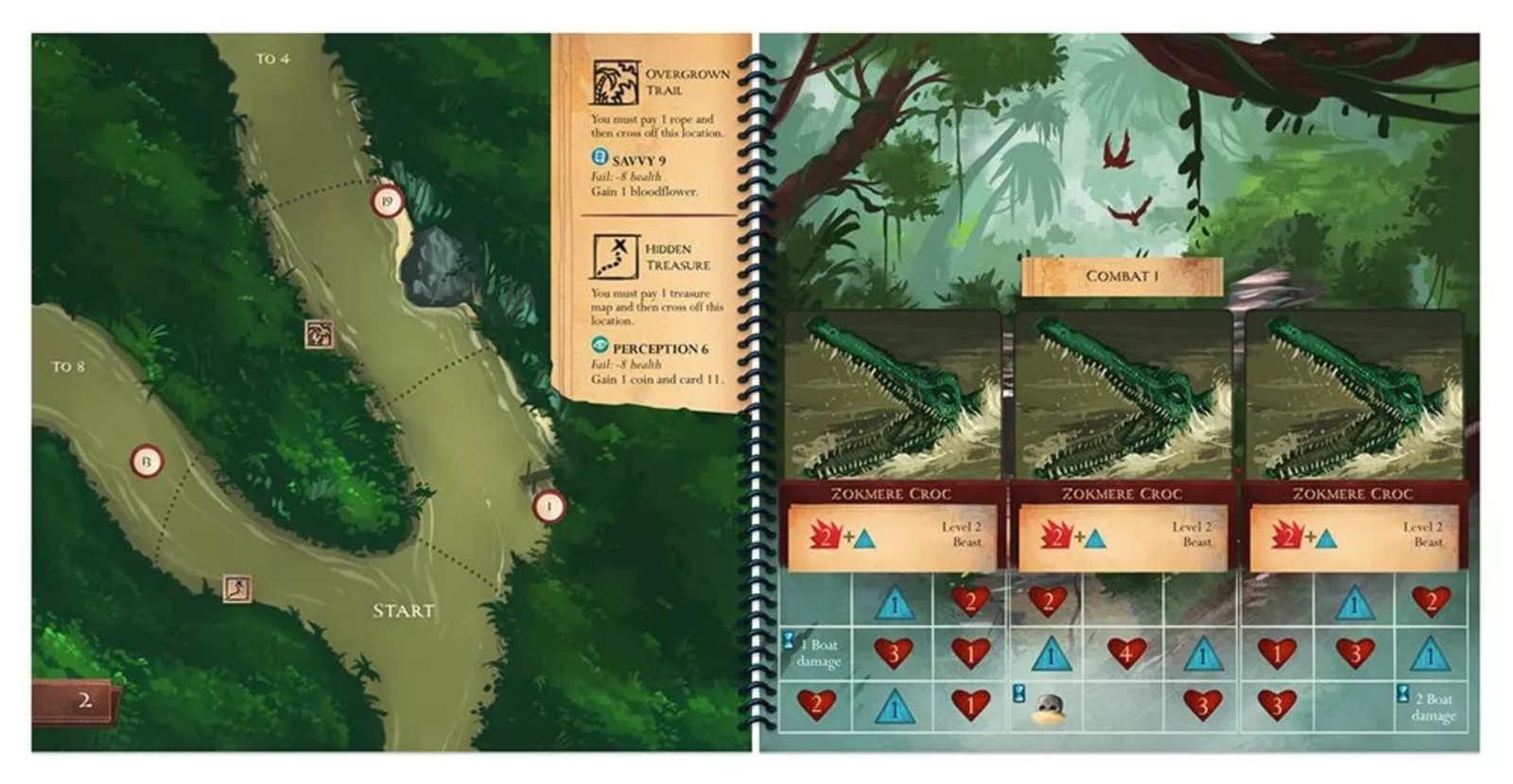 Sleeping Gods Primeval Peril Adventure Board Game for 1 to 4 Players 10 inches