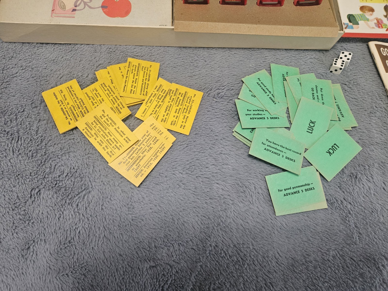 ~Vintage Rare 1967 Milton Bradley GO TO THE HEAD OF THE CLASS Game COMPLETE MB~