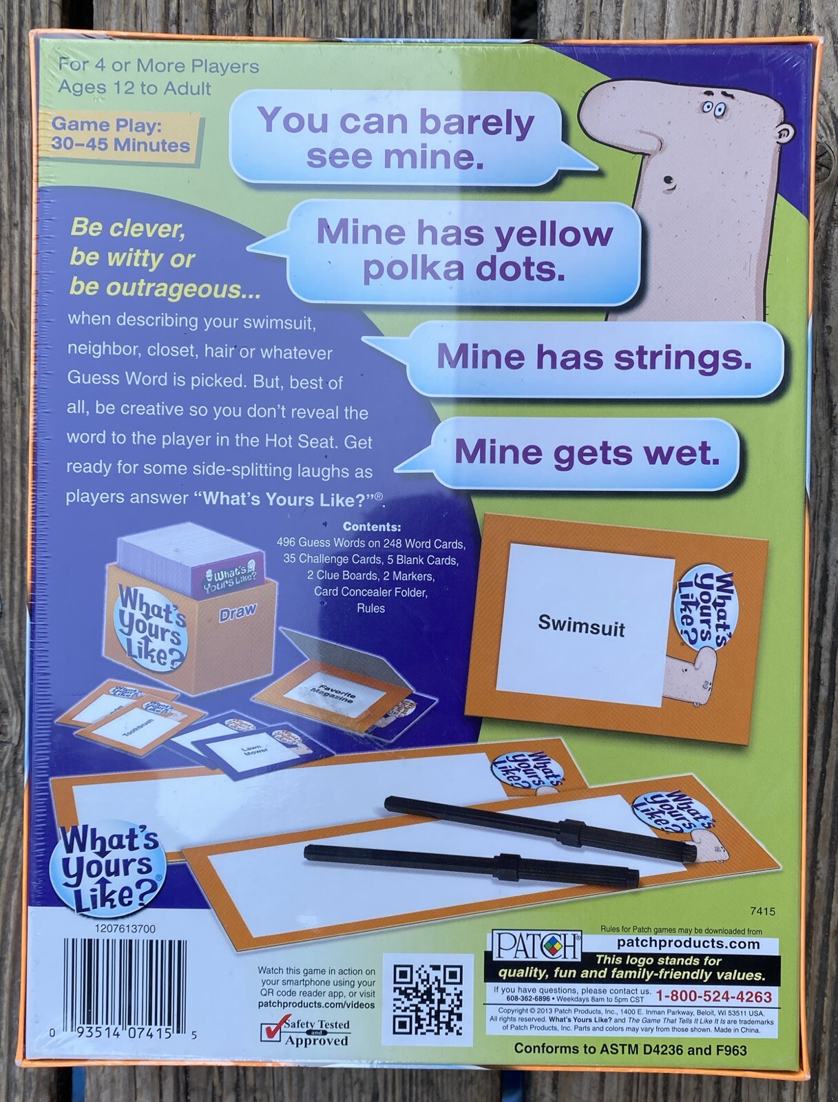Sealed, Never opened! PATCH WHAT`S YOURS LIKE? THE CLEVER WITTY OUTRAGEOUS GAME