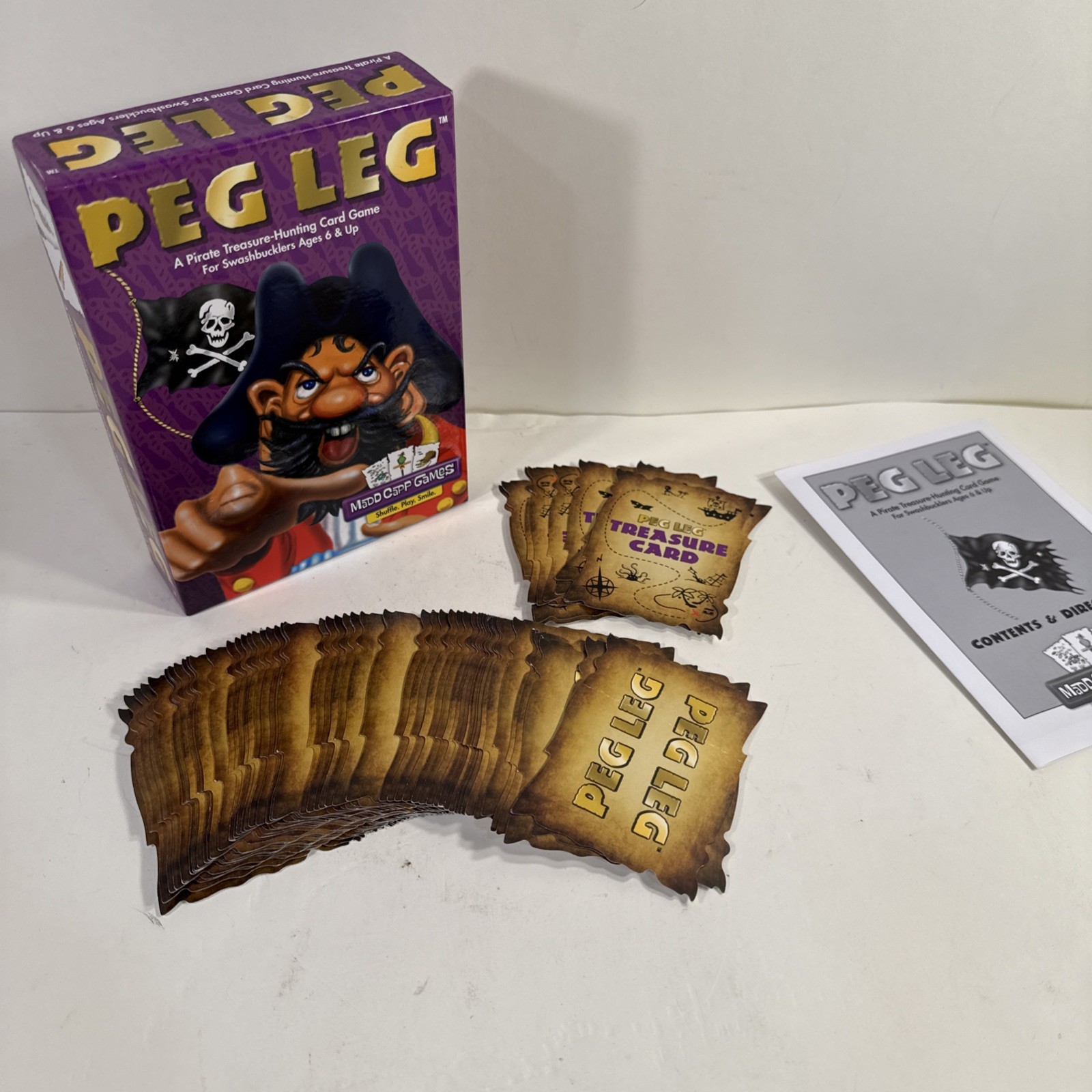 Peg Leg- A Pirate Treasure-Hunting Card Game For Ages 6+ Complete