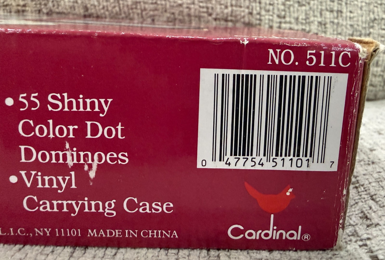 Cardinal Premier Double Nine Jumbo Color Dot Dominoes Set Vinyl Case NEW