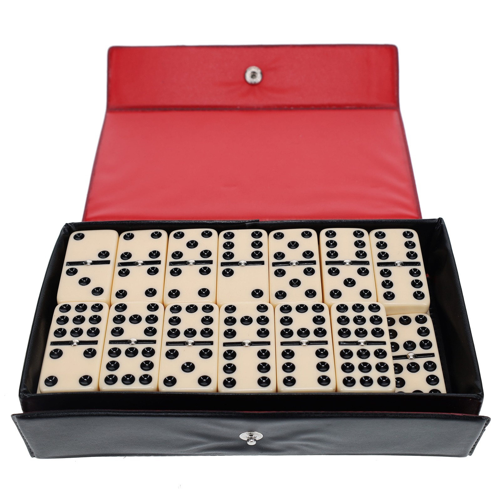 WE Games Double Nine Dominoes – Ivory Tiles, Thick Size