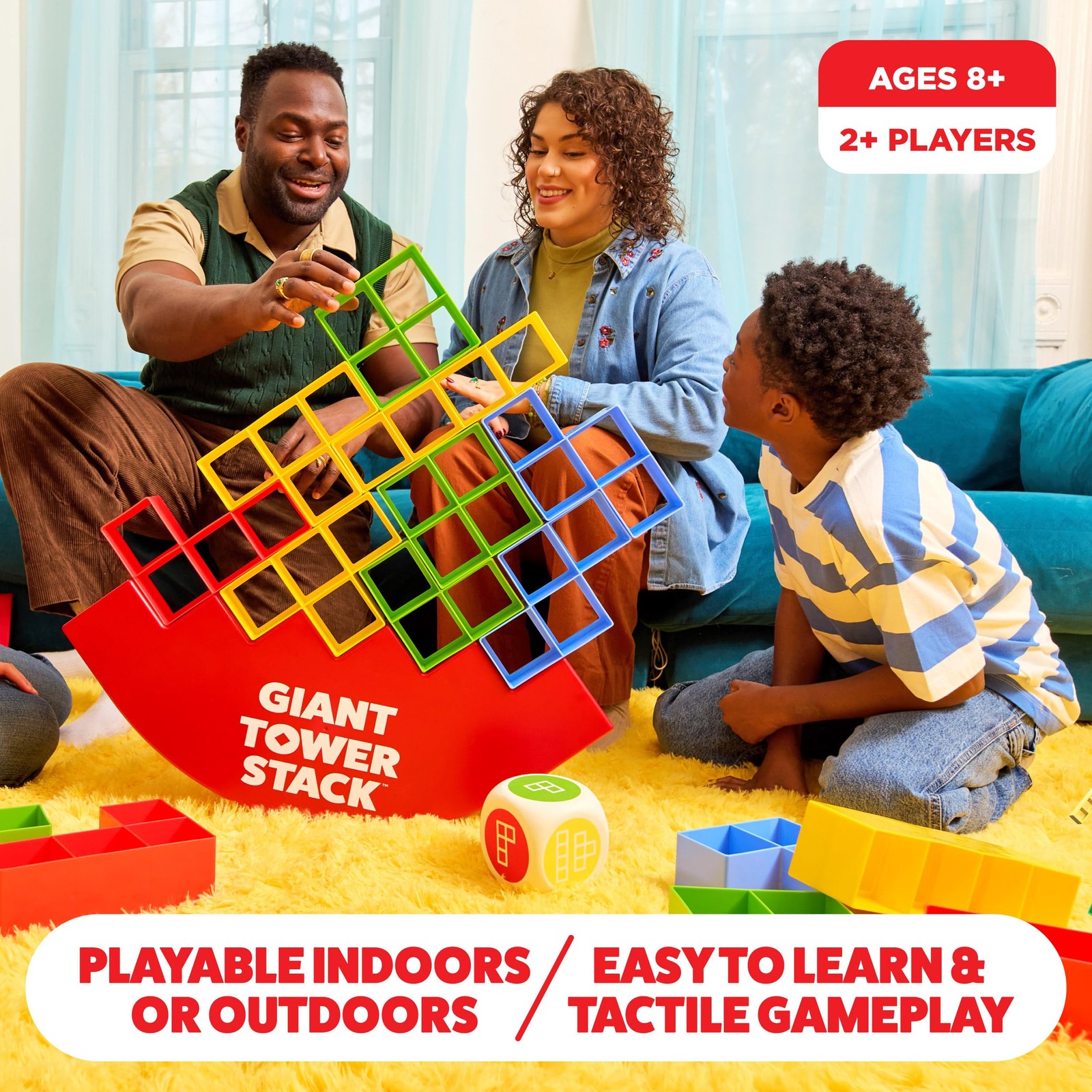 Giant Tower Stack Block Game Jumbo Outdoor Yard Games Adults Family Relatable