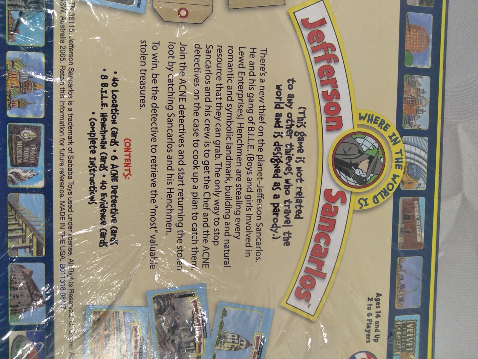 Where in the World Is Jefferson Sancarlos Game Mystery 14 & Up Sababa Toys New