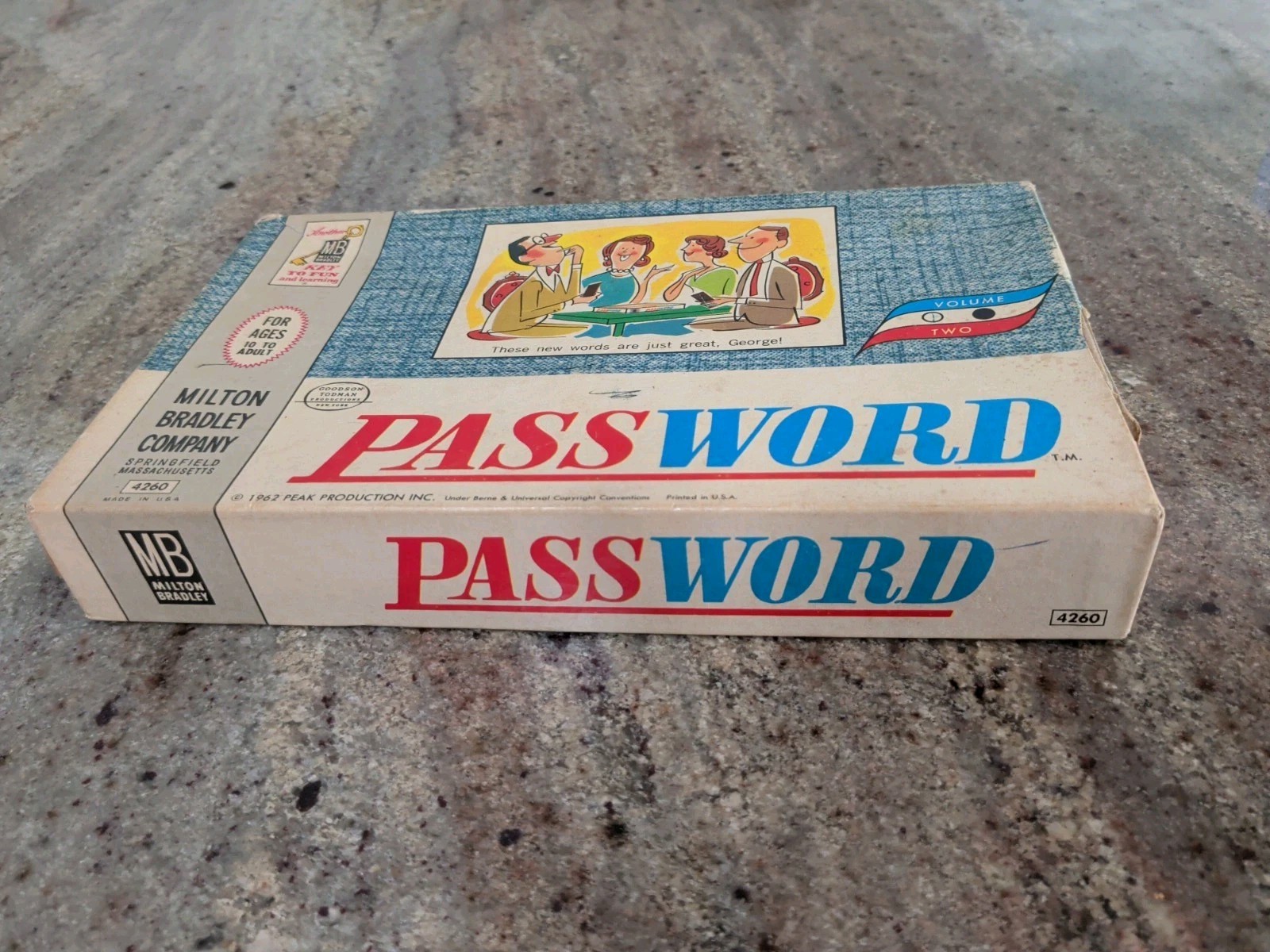 1962 PASSWORD Volume Two BOARD GAME Milton Bradley 4260 Complete