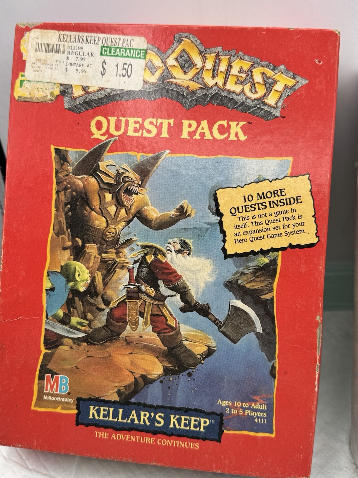 Vintage 1991 HeroQuest Kellar’s Keep Quest Pack (READ)