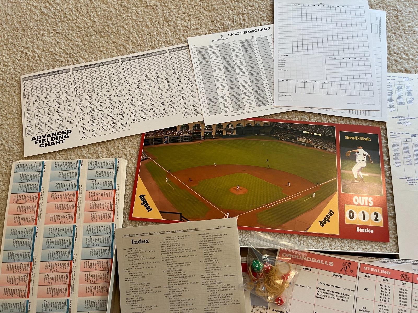 Vintage Strat-O-Matic Baseball Board Game Houston Astros