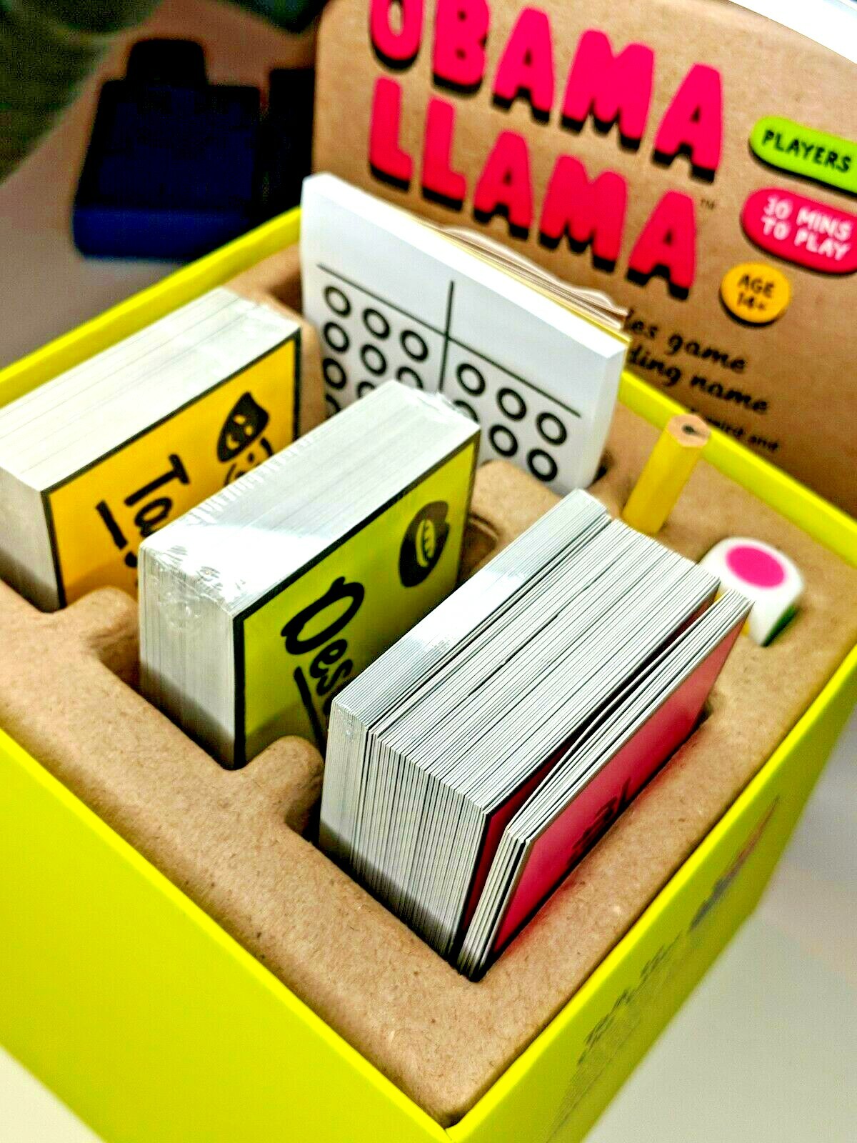 Game Night OBAMA LLAMA Party / Family Game Celebrity Theme Rhyming Fun EXCELLENT