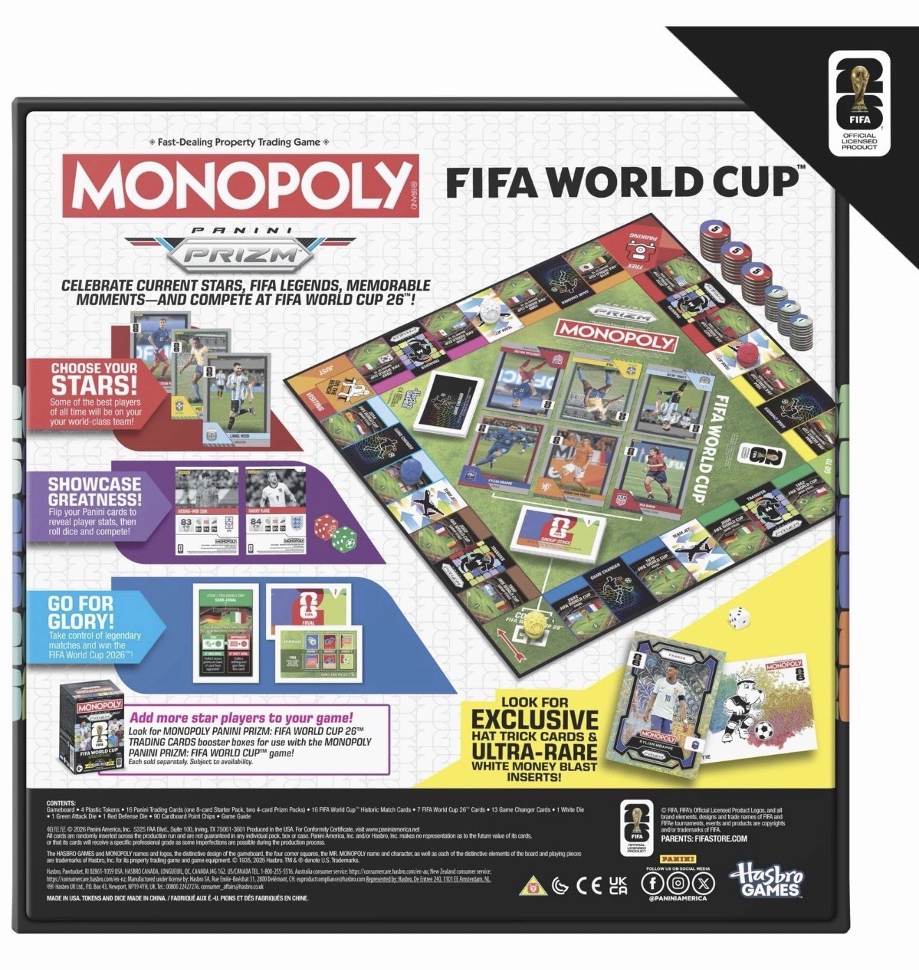 Monopoly – Panini Prizm Packs FIFA World Cup Soccer 2026 Board Game