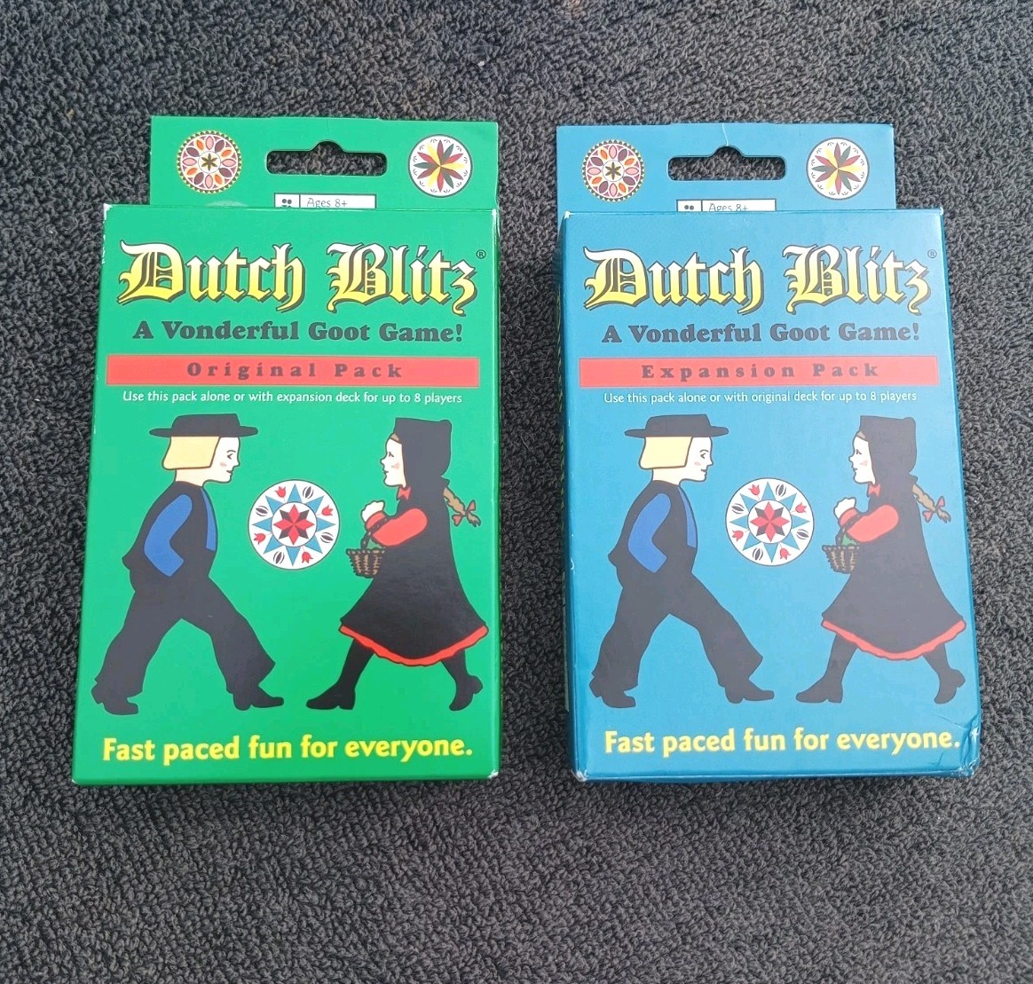 Lot 2 Dutch Blitz Sets: Original + Expansion Packs Both w/Sealed Cards Fst Ship