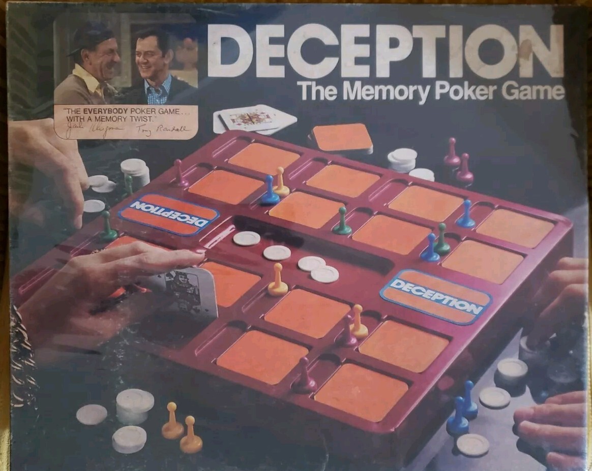 VINTAGE MILTON BRADLEY LOWE 1975 DECEPTION THE MEMORY POKER BOARD GAME Complete