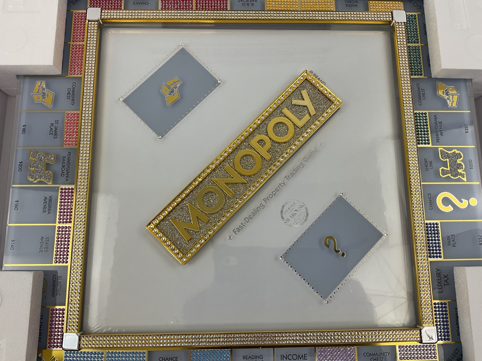 Monopoly Crystal Edition 85th Anniversary Swarovski Glass Board Limited Hasbro