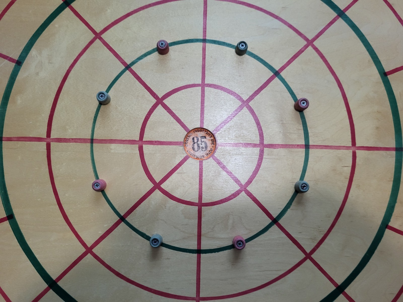 Vintage 1940`s Carrom Wood Game Board #85 ( no pieces )