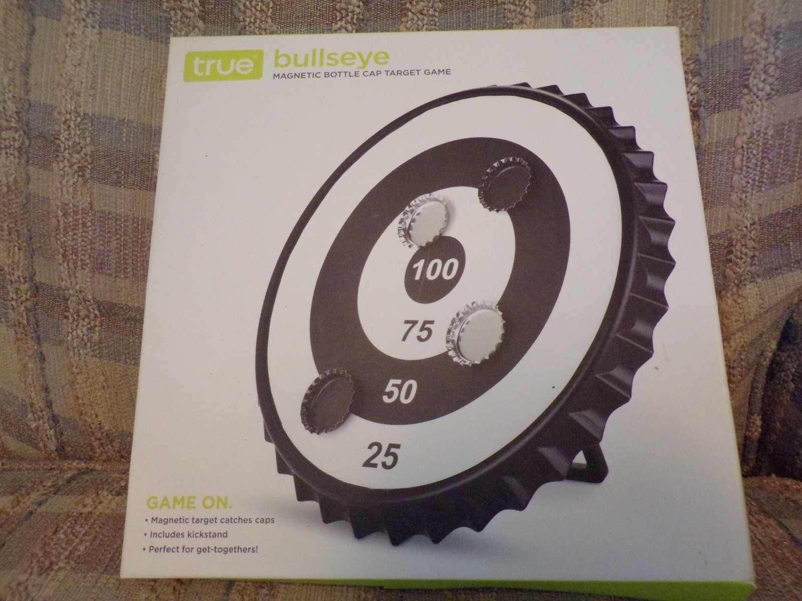 True Bullseye Tabletop Magnetic Bottle Cap Dart Board Game