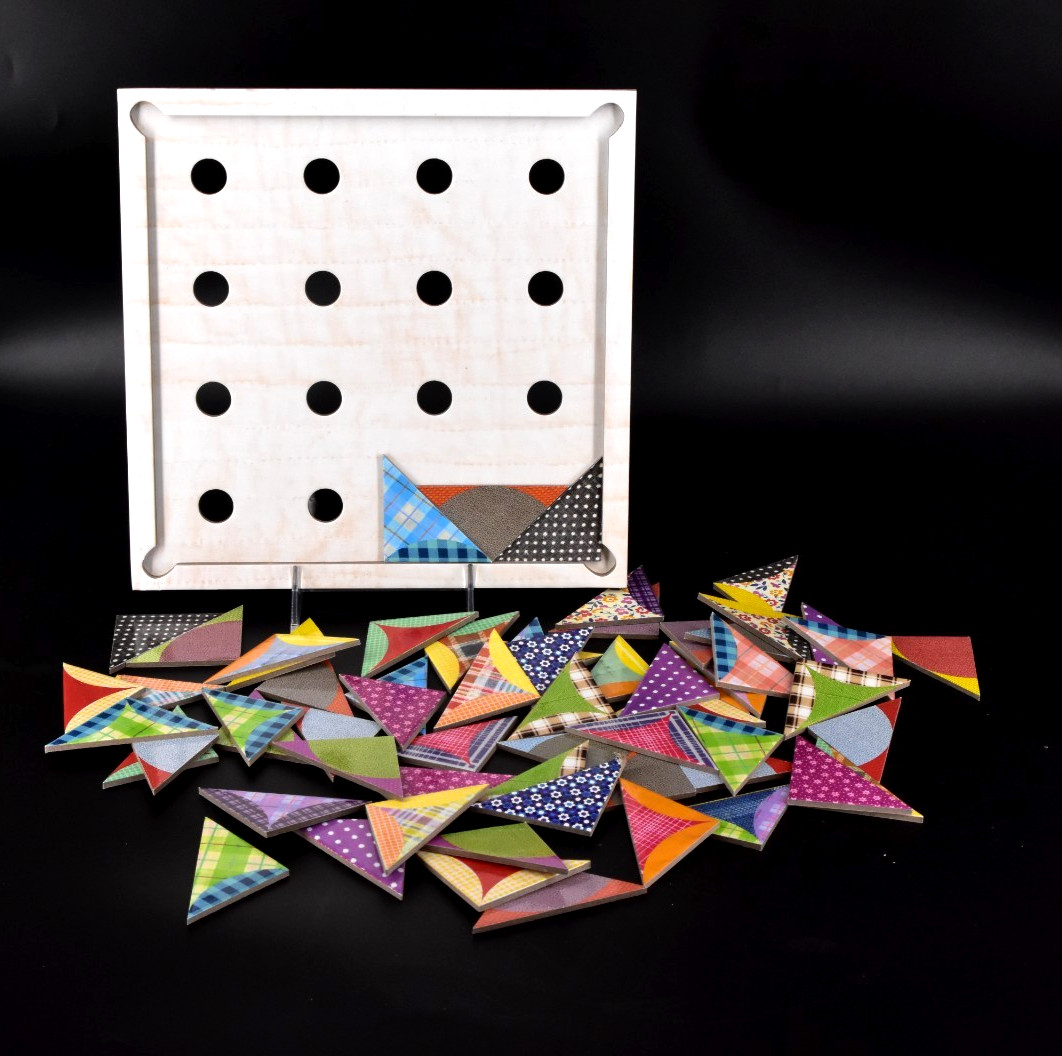 eeboo Patchwork Pattern Tiles Quilt Pieces Game Creative Play Matching Design