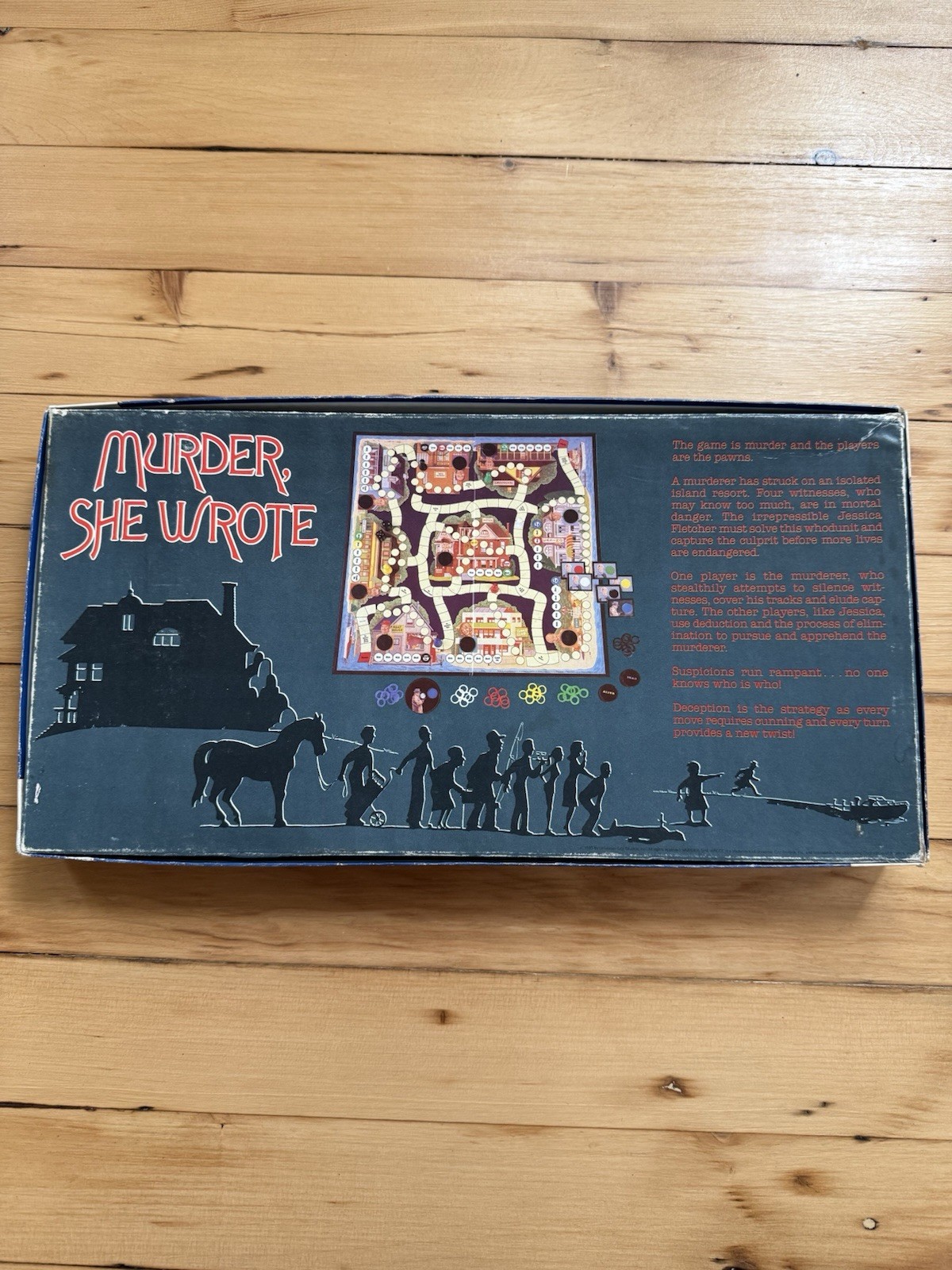 Murder She Wrote Board Game Angela Lansbury Vintage 1985 Warren COMPLETE NICE