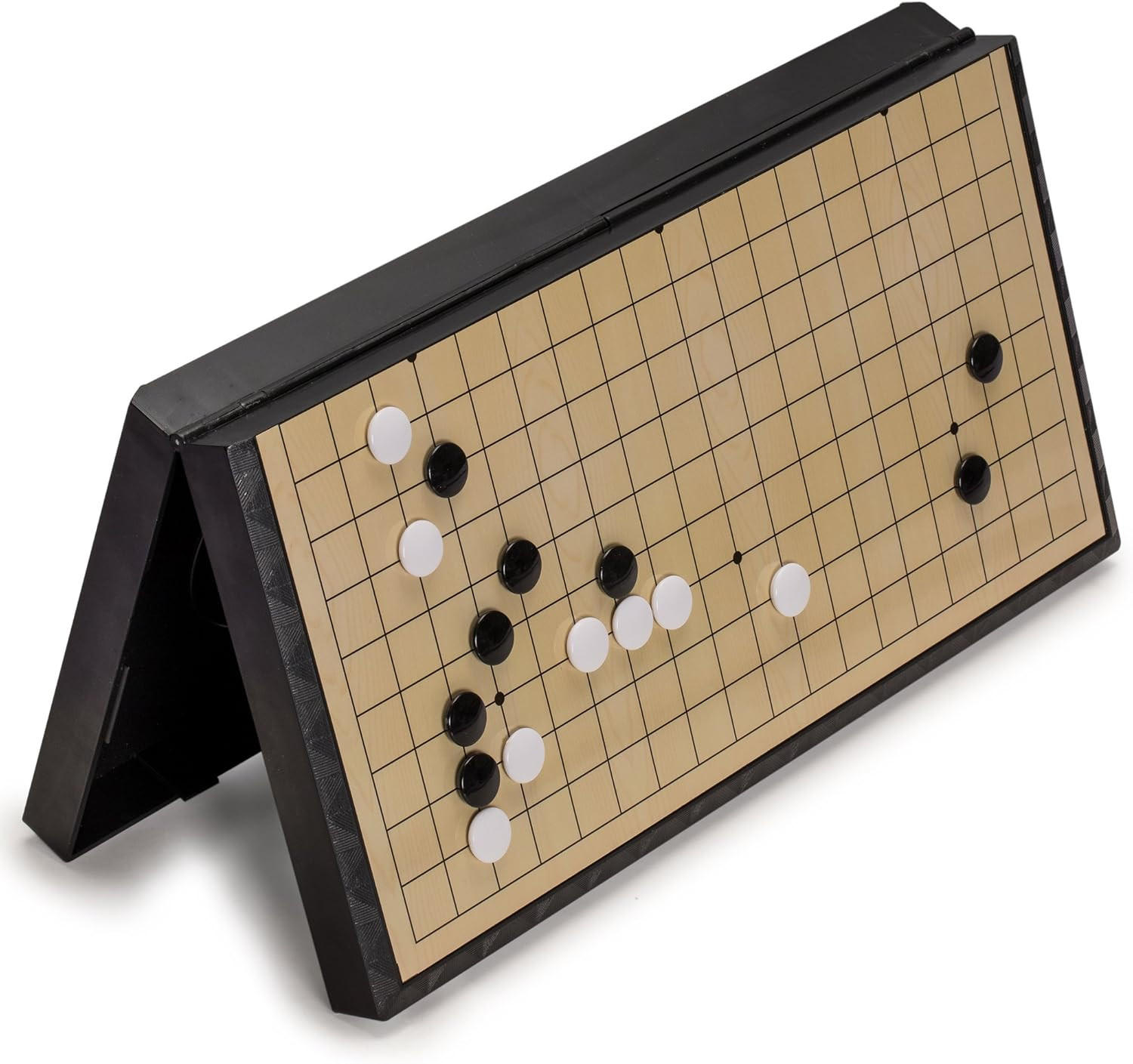 Large Magnetic 19X19 Go Game Set Board (14.6-Inch) with Single Convex Stones – F