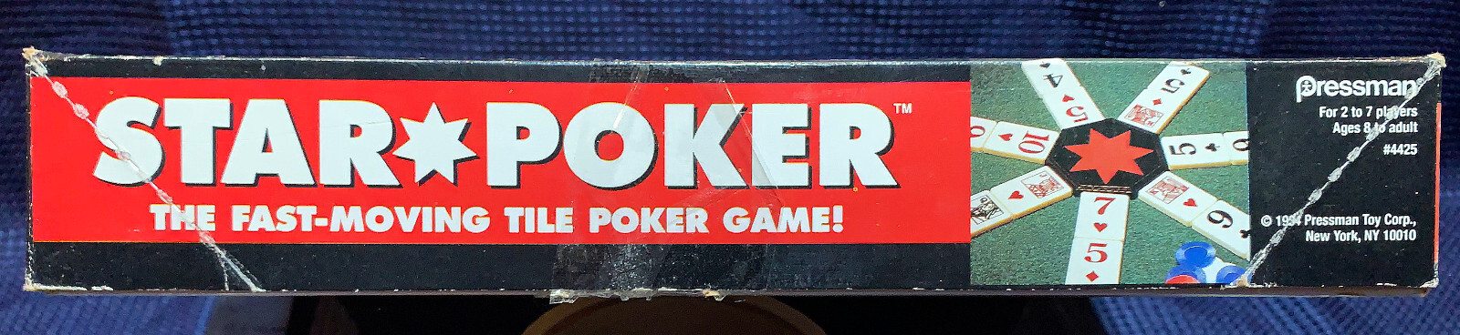 Star Poker Fast Moving Tile Poker Game 1994 Pressman