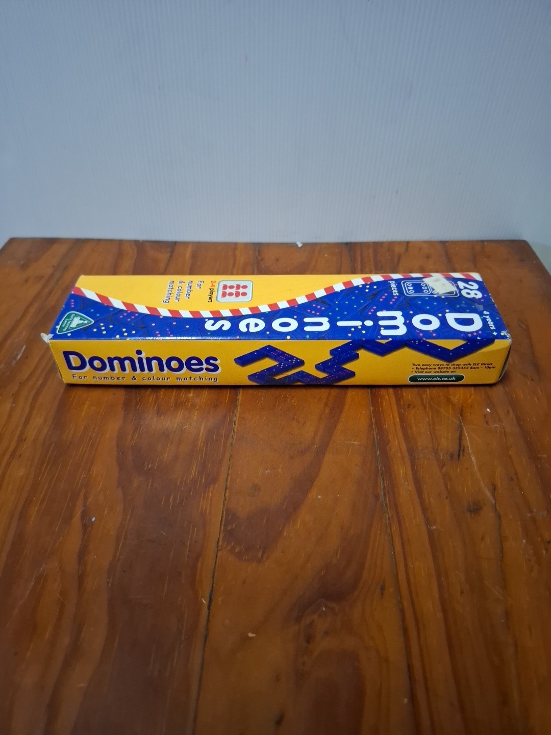 Vintage Dominoes 28 Tiles w/Braille Dots For Learning Multi Colour Matching 2000