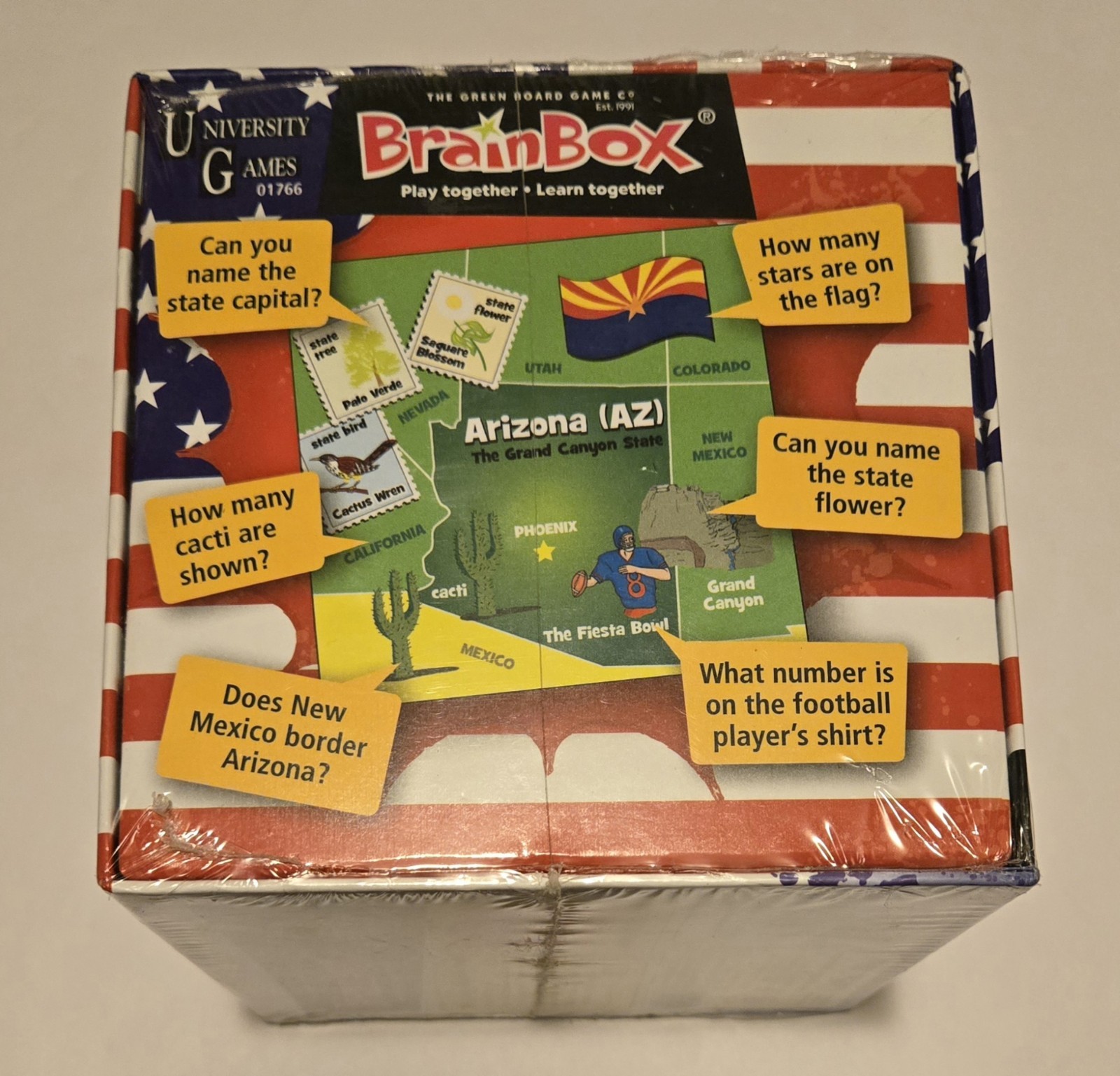 Brain Box, The USA, Board Game, NEW! Challenge Learn States, Capitals, Age 8 up
