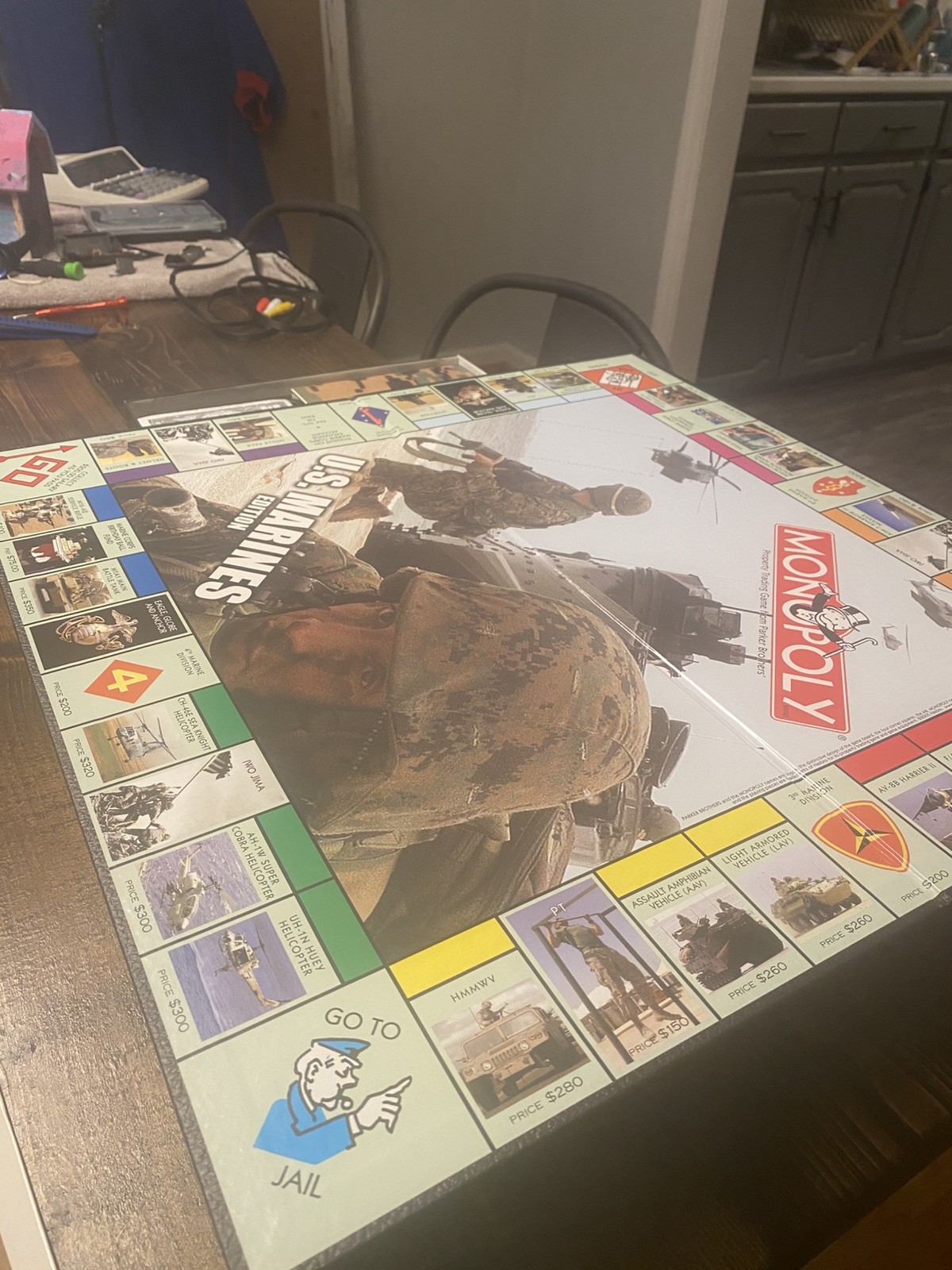 US Marines Edition Monopoly Board Game 100% Complete 2005 Parker Brothers