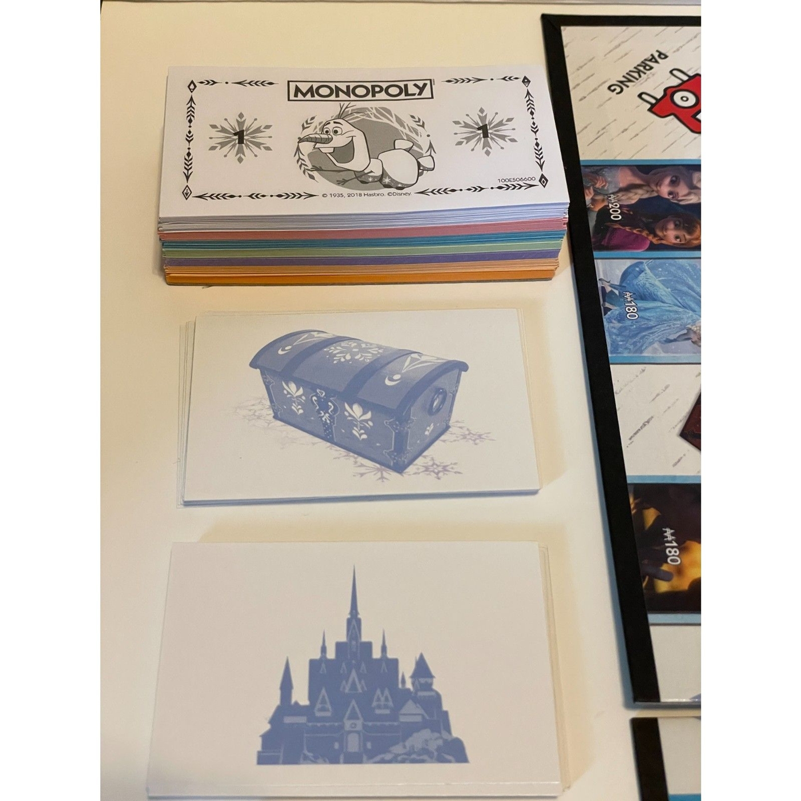 Disney Frozen 2 Monopoly Game No Box, All Pieces are Complete