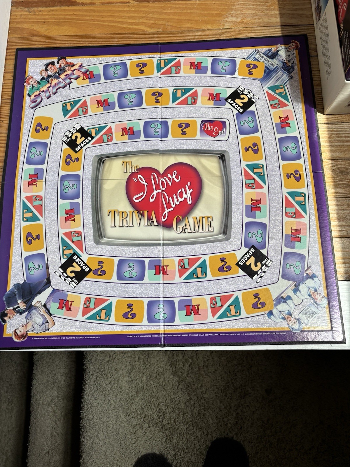 I Love Lucy Trivia Game! Still In Original Box. Hard To find. Board Is Split