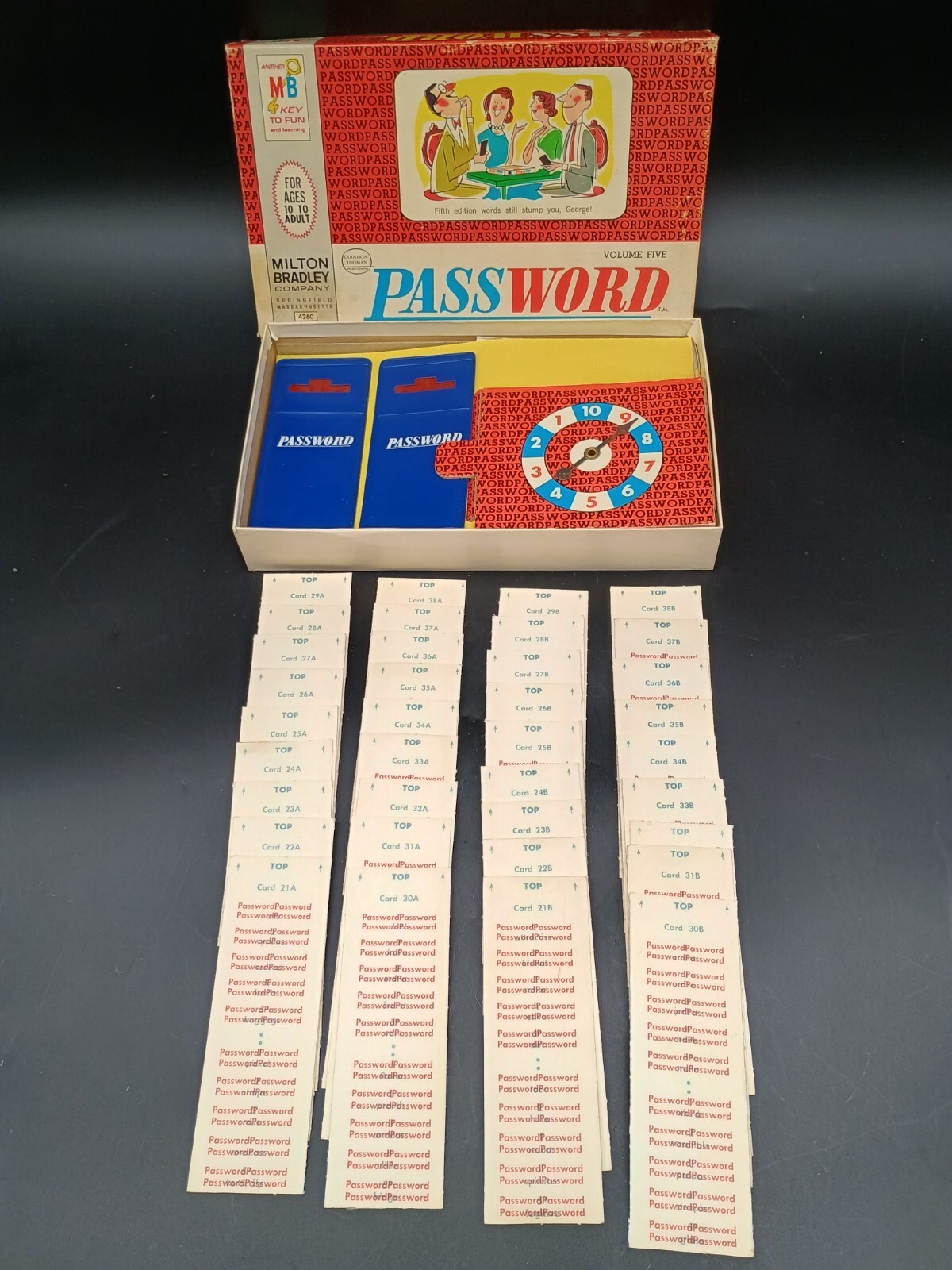 Password Game 4260 by Milton Bradley 4 Volumes 1, 2, 3 & 5 VINTAGE 1960s