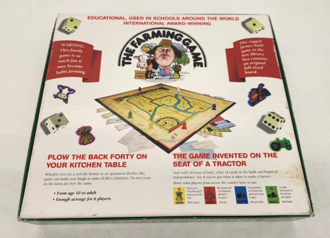 The Farming Game – Harvest the Fun! 1996 Board Game – Complete