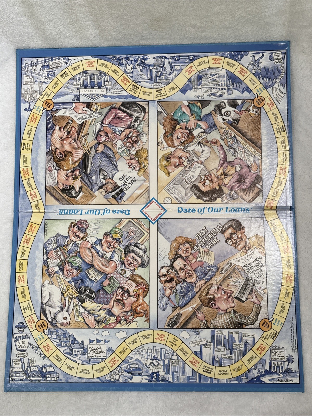 Vintage Rare 1988 Frandzel & Share’s Law Firm Daze of Our Loans Promo Board Game