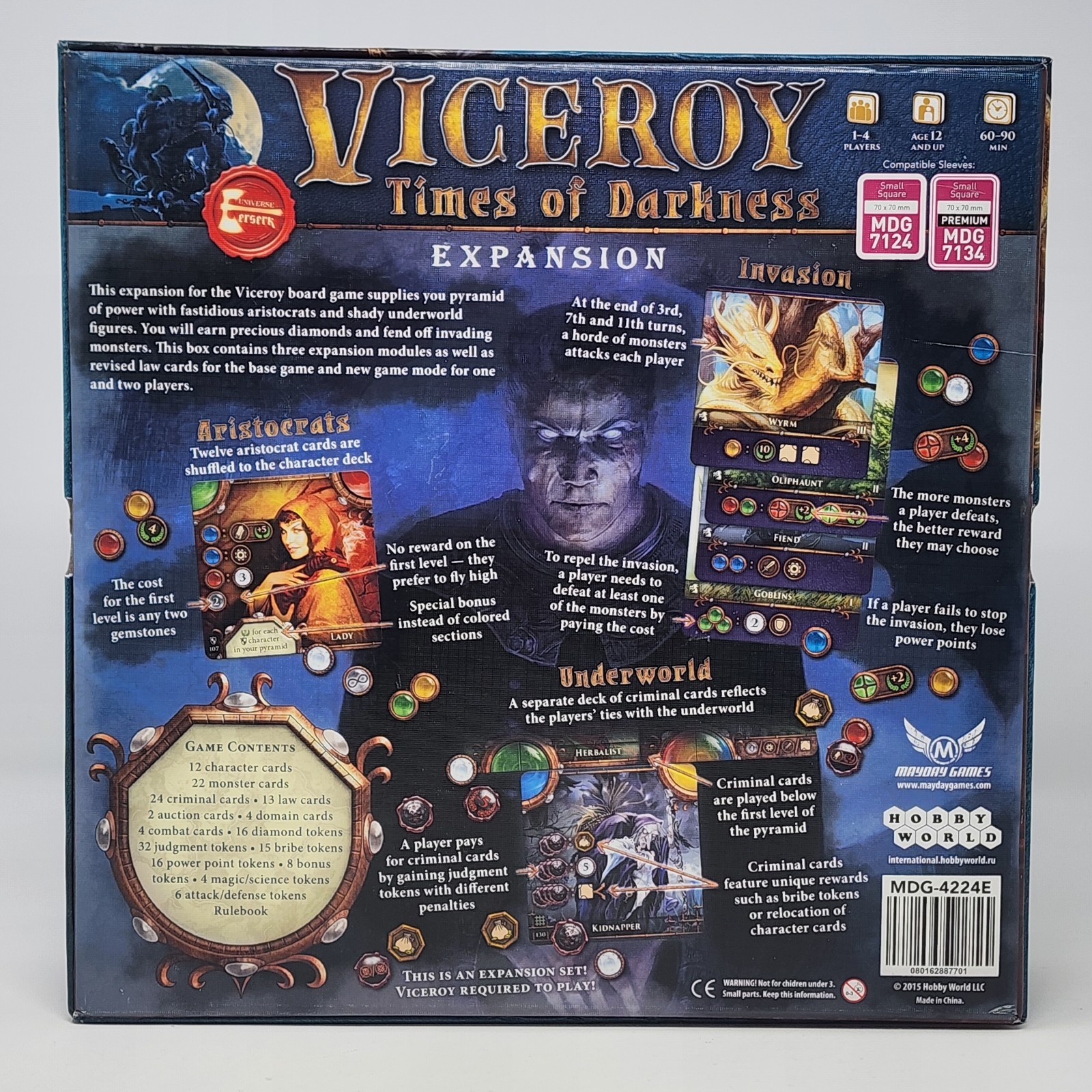 Viceroy + Times of Darkness Exp KS Gemstone Upgrade Sleeves OOP Open Box New