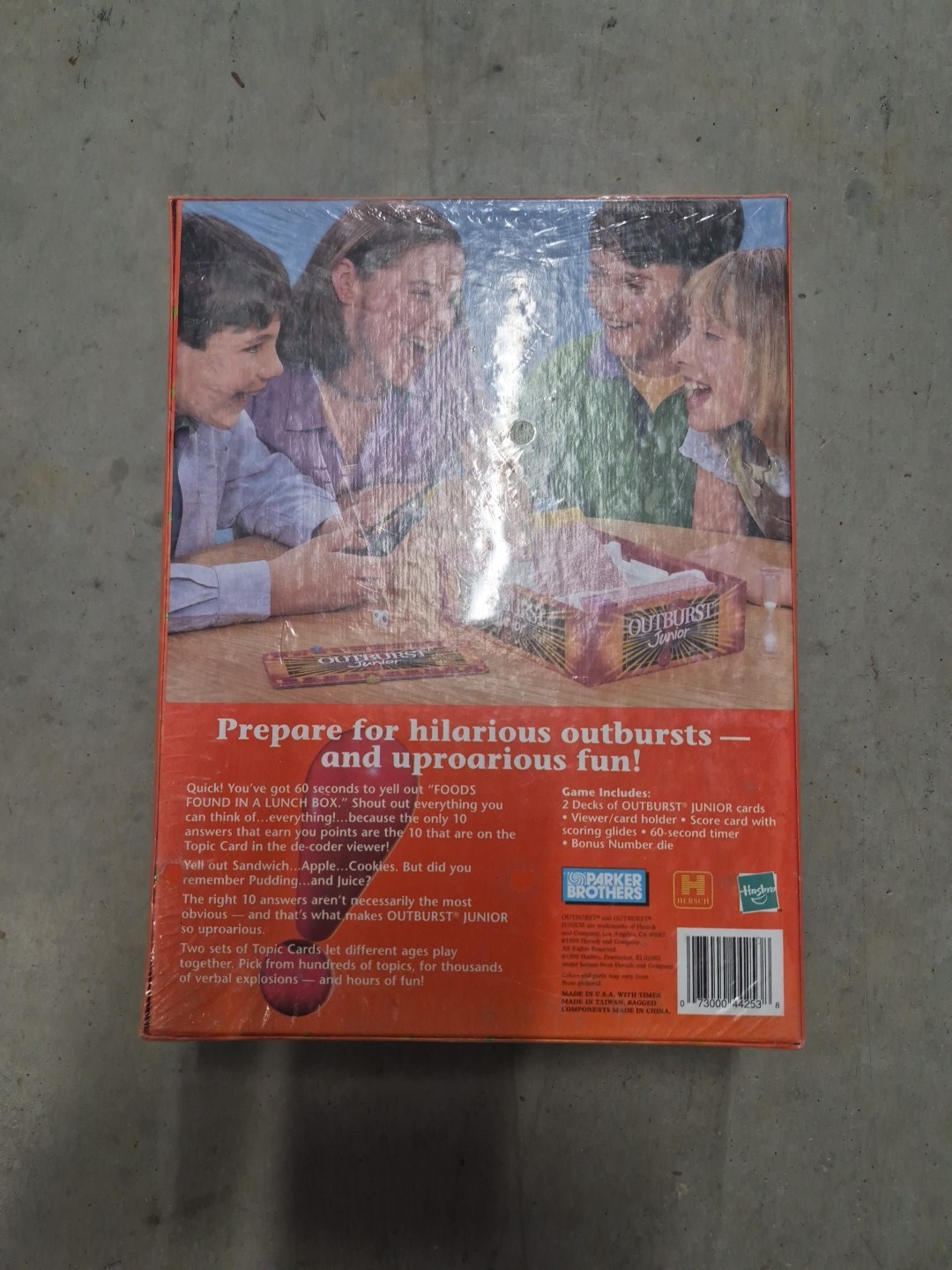 Hasbro Parker Brothers Outburst Junior Game 1999 Version Sealed