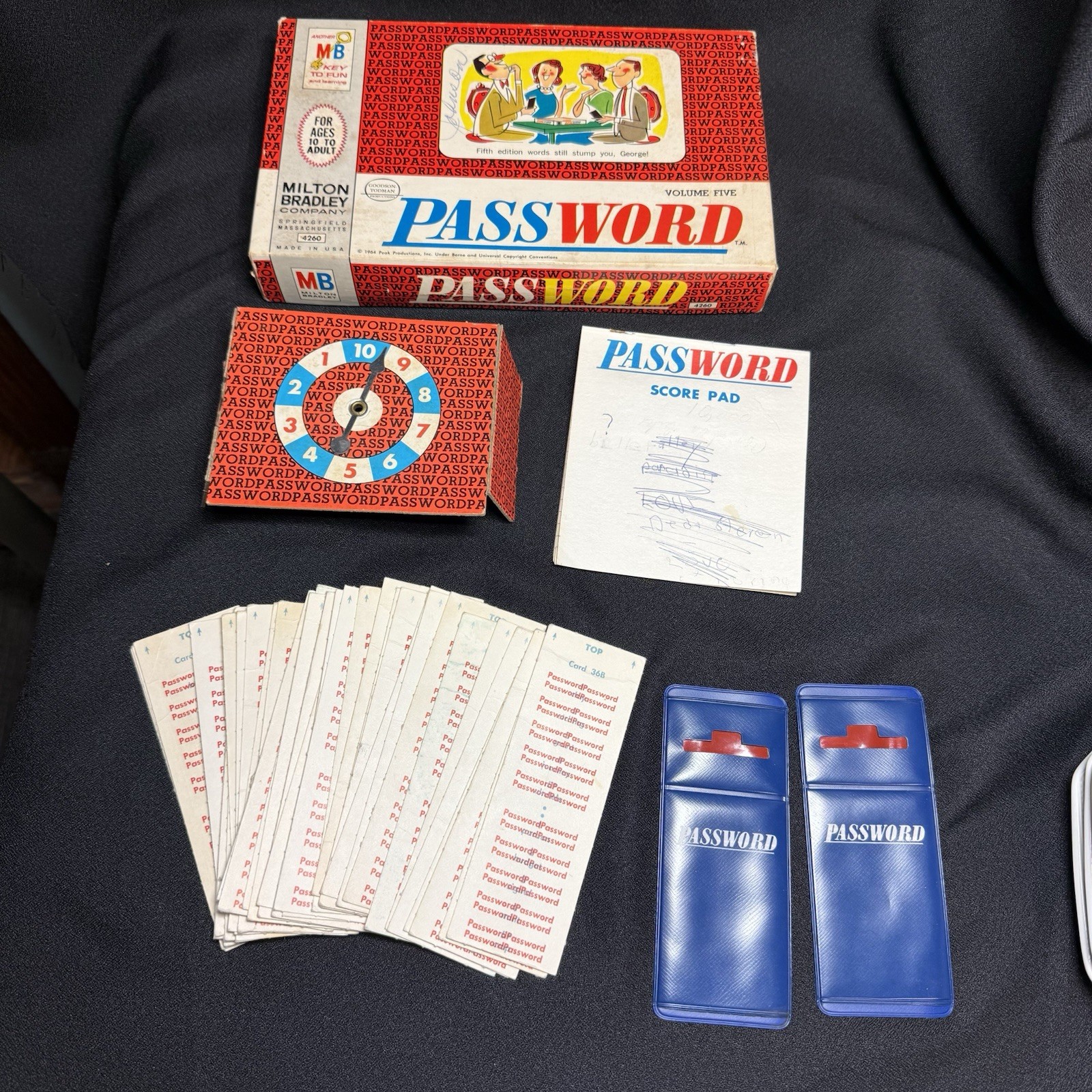 Vintage 1964 Volume 5 Password Board Game #4260 COMPLETE Milton Bradley MCM