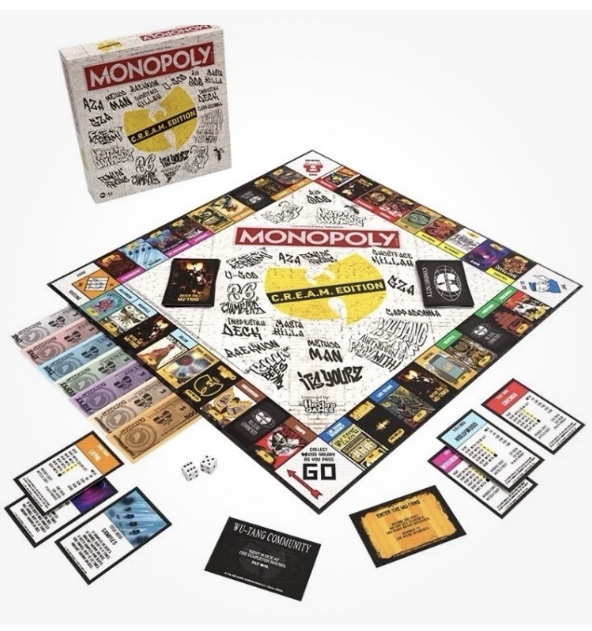 Wu Tang Clan MONOPOLY Board Game Cream (C.R.E.A.M. Edition) NEW SEALED
