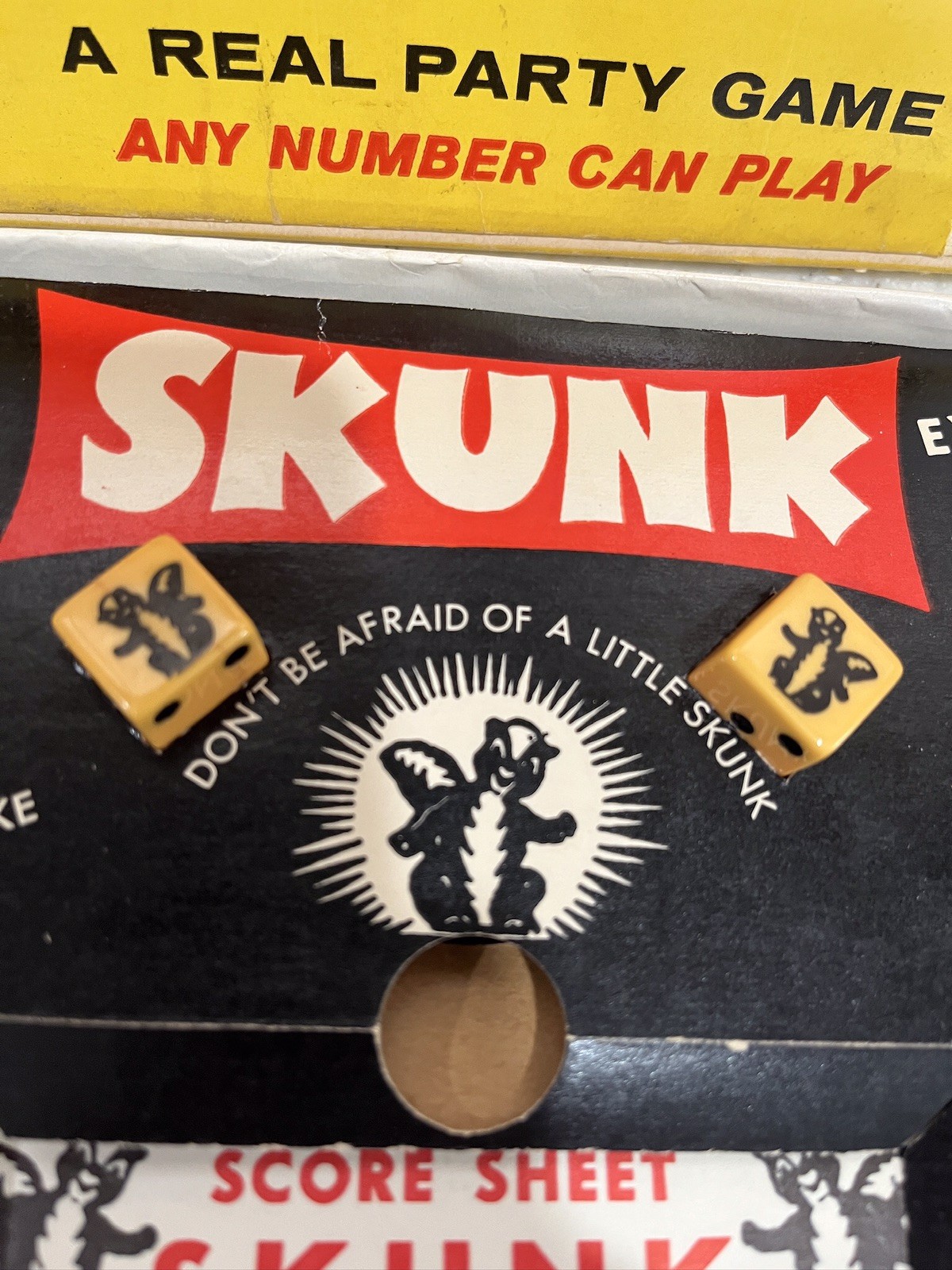 Vtg SKUNK Party Game 1953 #500 Schaper Looks To Be Complete MCM 50s Party *READ*