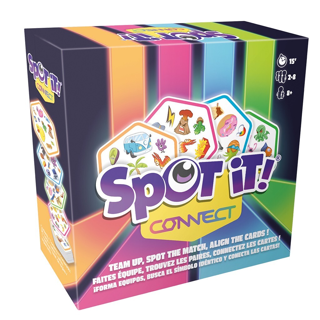 Spot It! Connect Family Card Game Zygomatic Matching Party Team Fast Quick