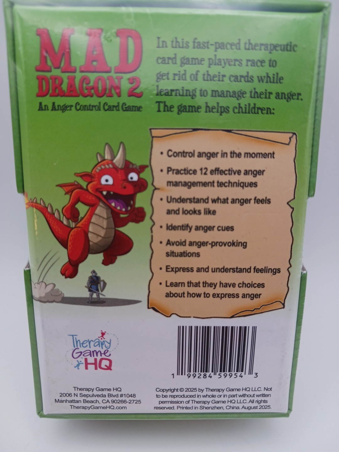 Mad Dragon 2 Anger Control Card Game Children 6-12 Years Therapy Games HQ New