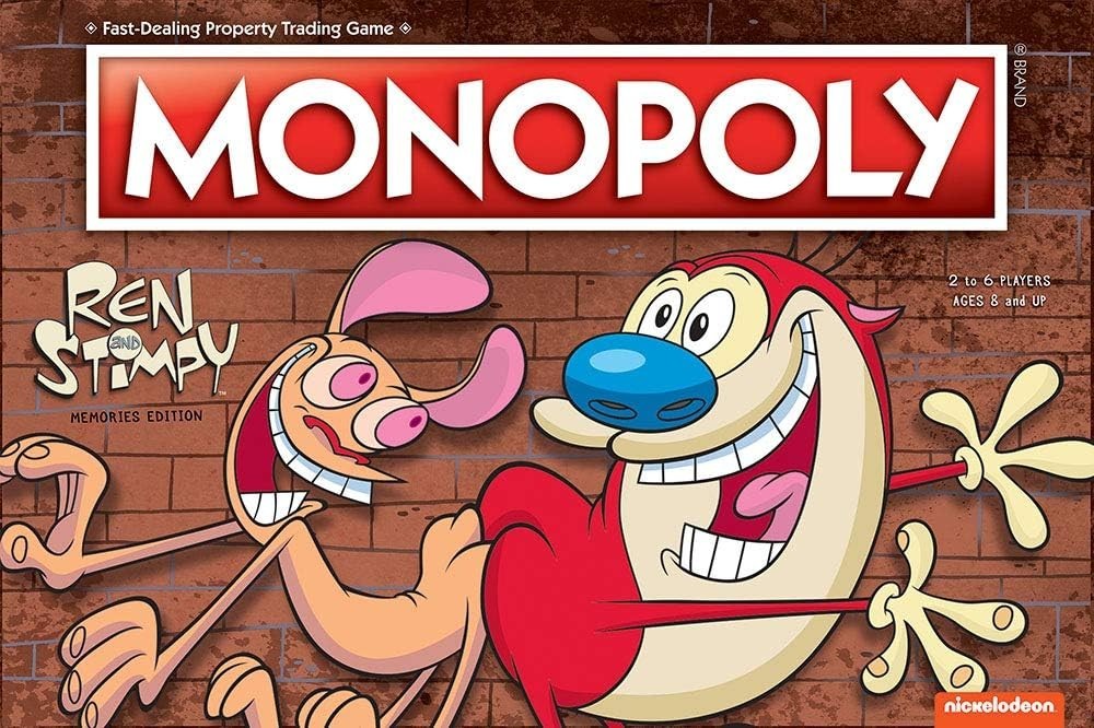 Classic Monopoly: Ren & Stimpy Edition – Custom Tokens & Game Cards Included