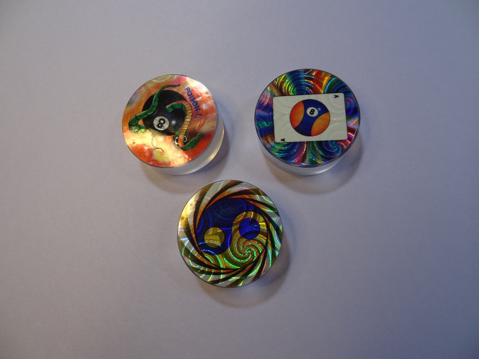 Pogs * Slammers * Miscellaneous * 3 Different * 1-1/2″ x 1/2″ Colorful * Set 1