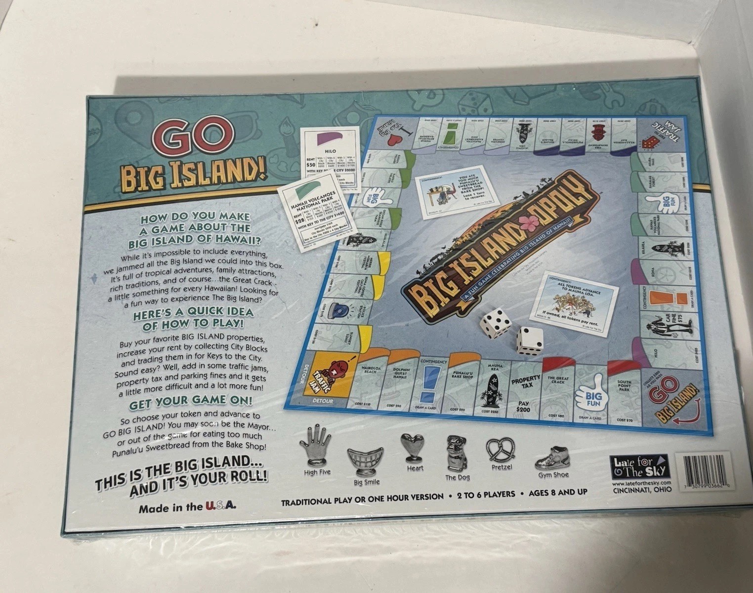Big Island-Opoly Big Island of Hawaii Board Game 8+ Late For The Sky New Sealed