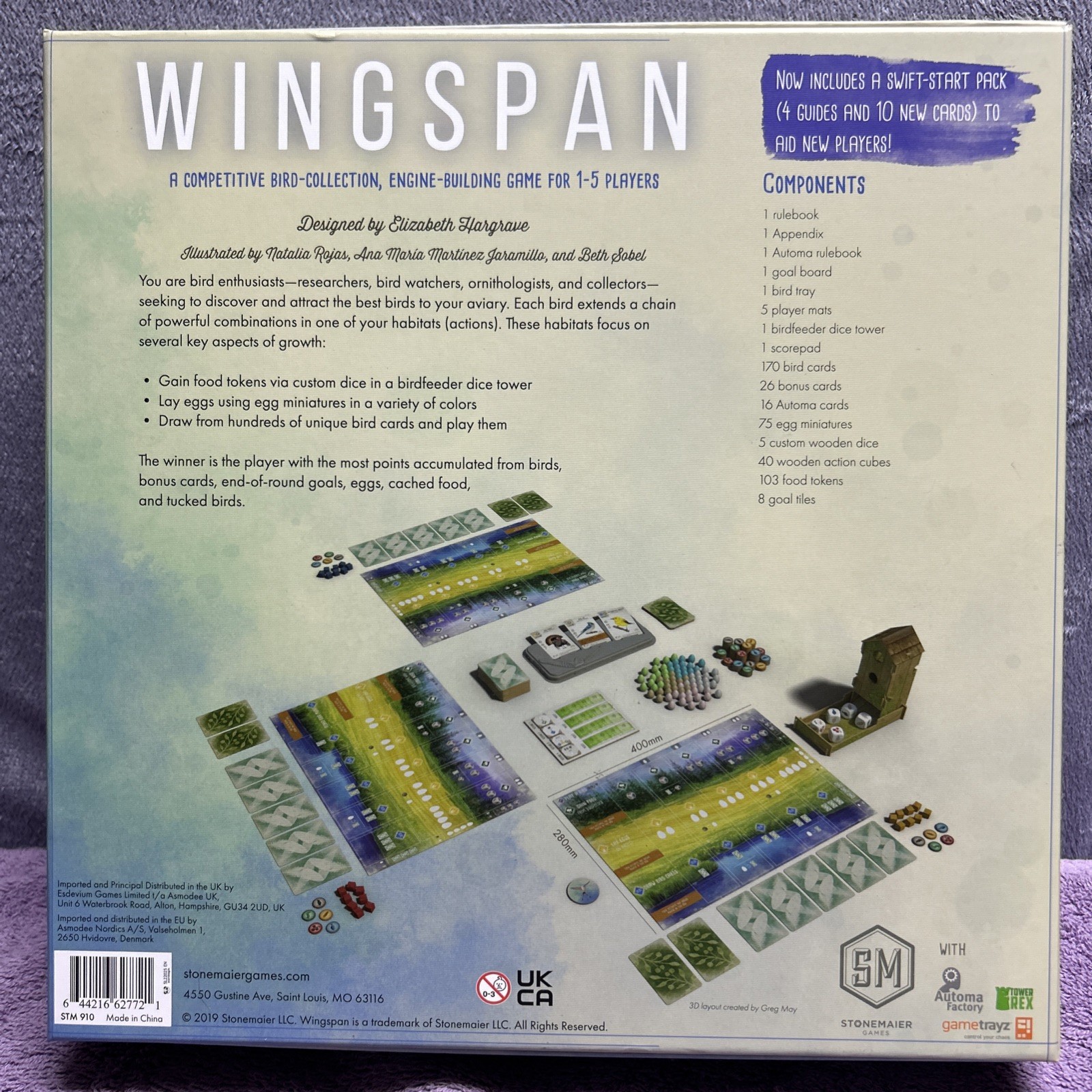 Wingspan 2nd Edition Stonemaier Games Board Game NEW Bird Collection 1-5 players