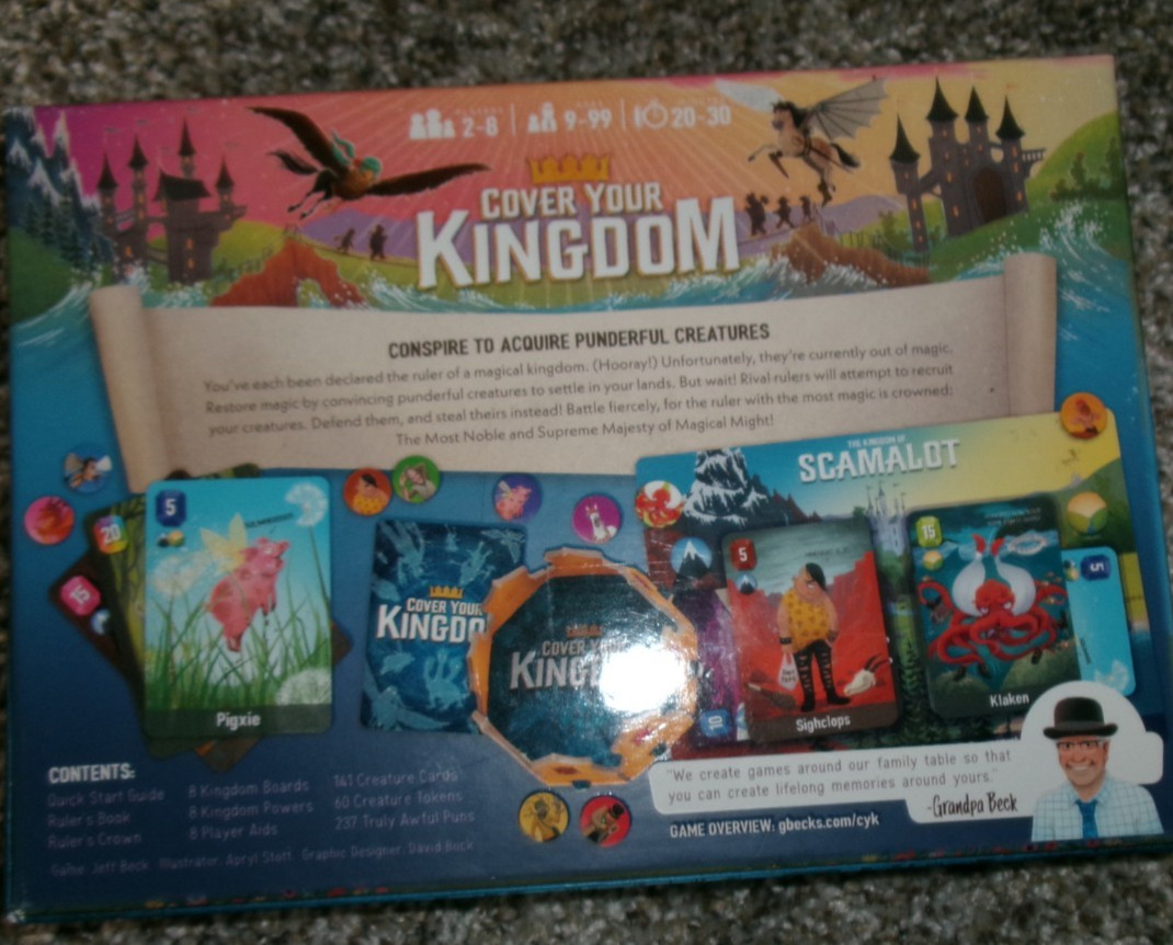 Grandpa Beck’s Games Cover Your Kingdom A Magically Malicious Party Game