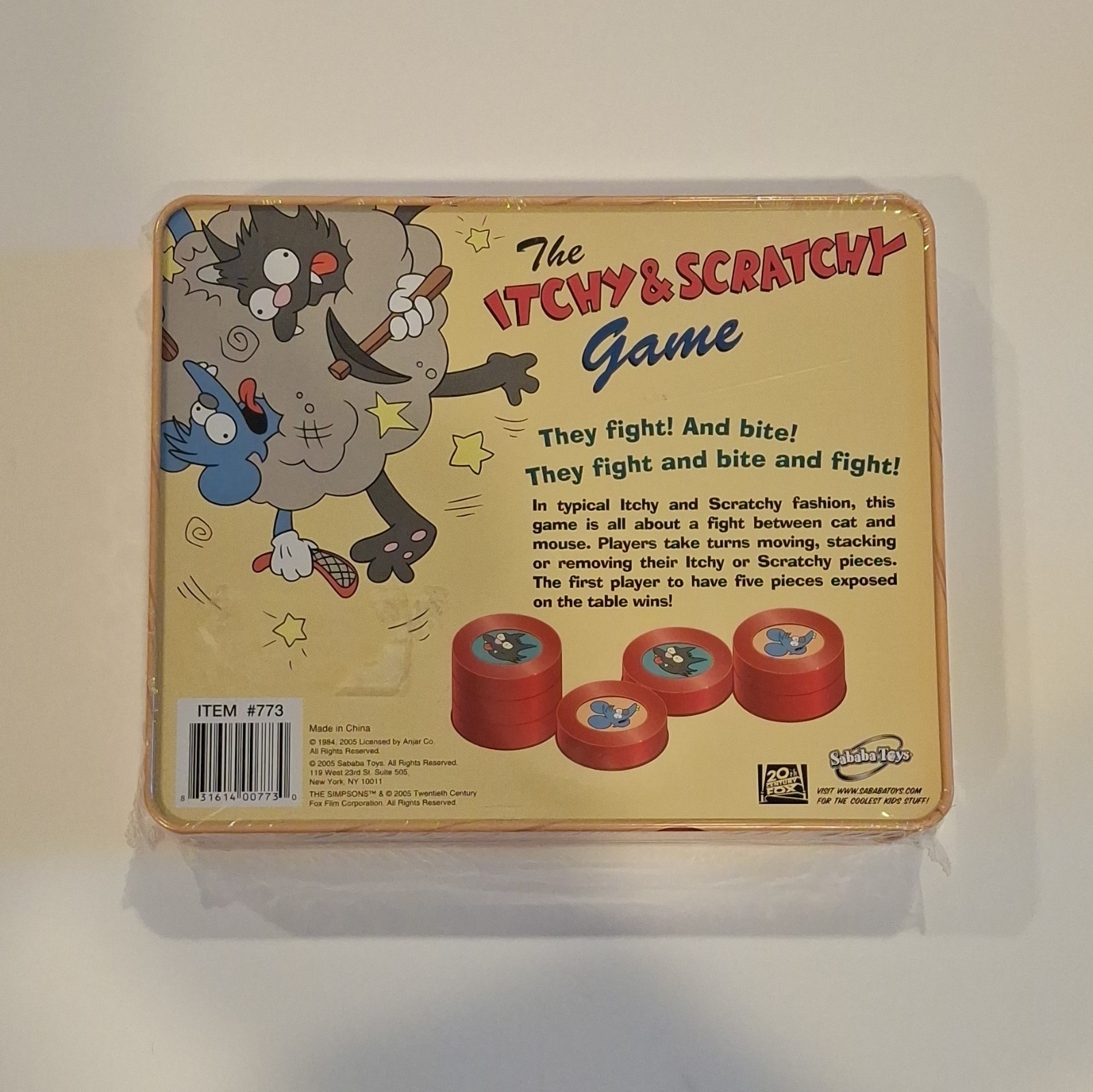 Sababa Toys Itchy & Scratchy Game Special Edition Simpsons 2+ Players 6+ 2005