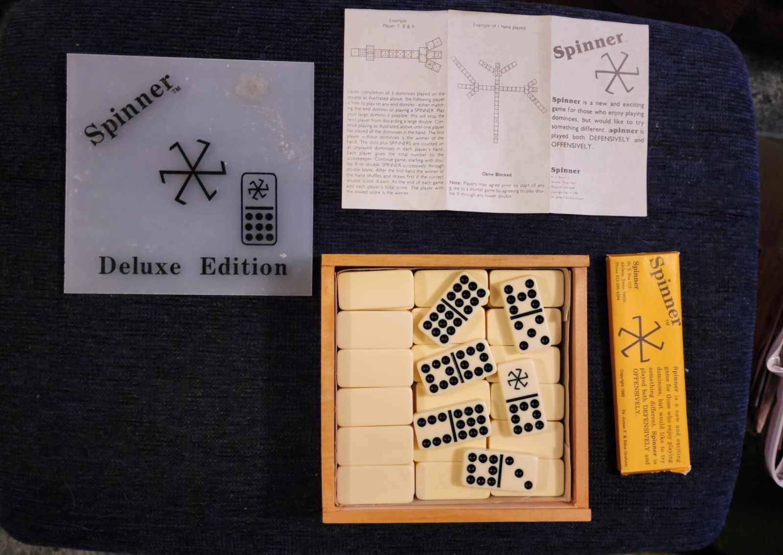 Spinner Deluxe Edition Tile Game Complete Set with Tiles, Instructions & Box
